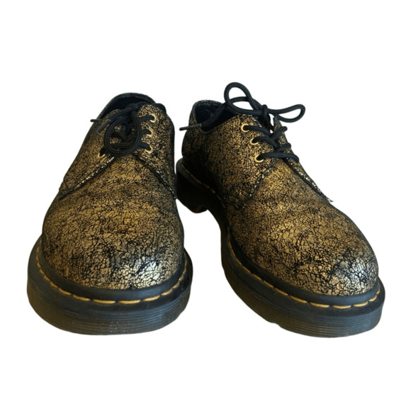 Doc Martens Pascal Crackle Gold Oxfords - Picture 6 of 11